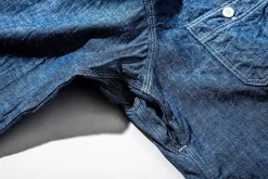 Shirts-Joe McCoy 8Hu Chambray Serviceman Shirt 120 Blue