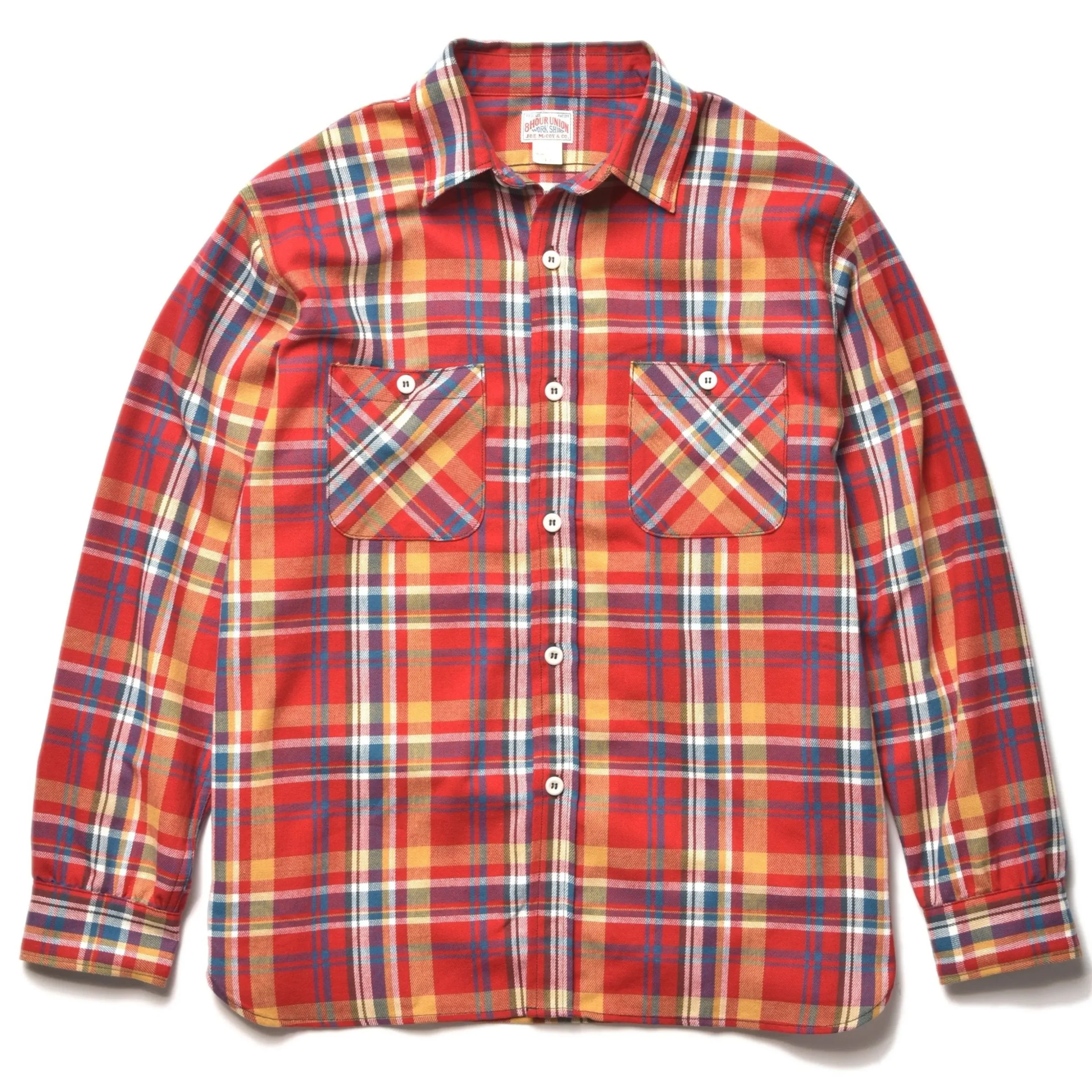 Shirts-Joe McCoy 8Hu Check Flannel Shirt 90 Red