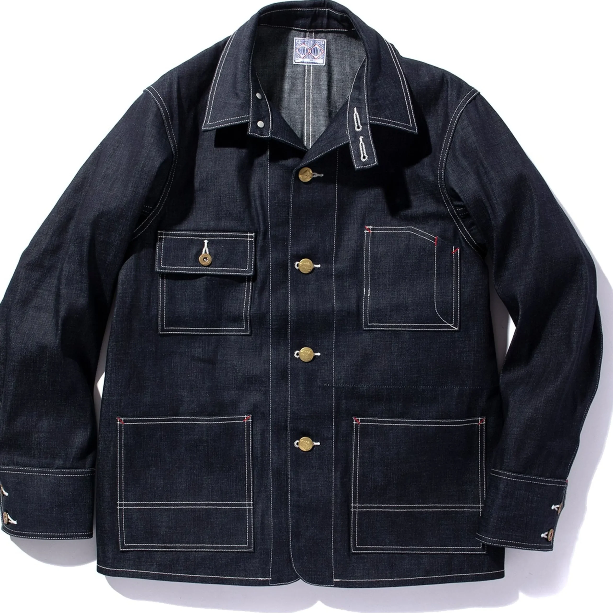 Denim-Joe McCoy 8Hu Denim Chore Coat Indigo