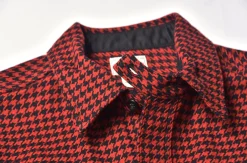 Shirts-Joe McCoy 8Hu Houndstooth Flannel Shirt Red