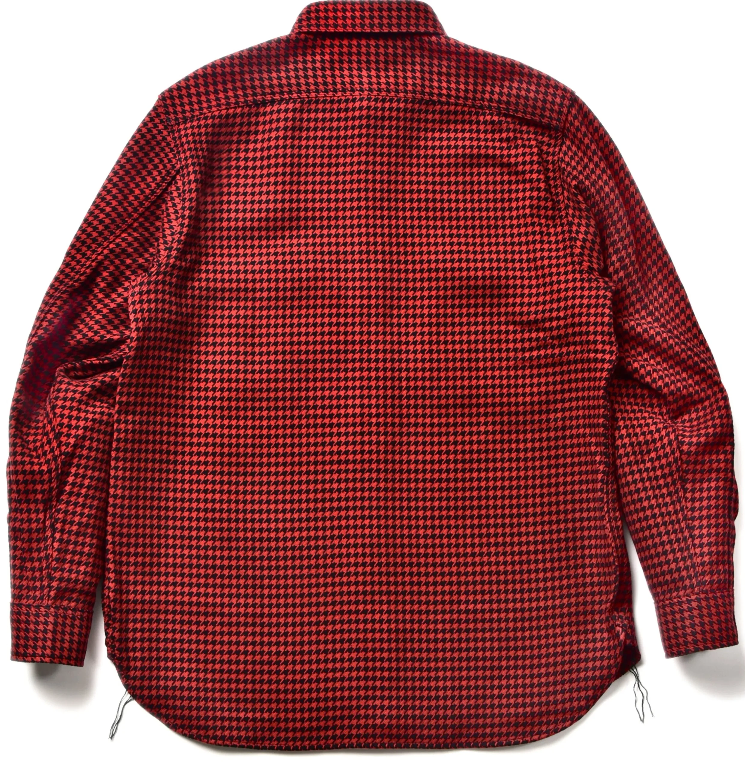 Shirts-Joe McCoy 8Hu Houndstooth Flannel Shirt Red