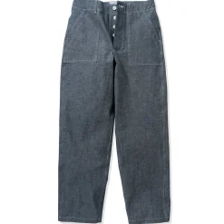Pants-Joe McCoy 8Hu Light Chambray Utility Trousers Light Blue
