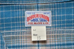 Shirts-Joe McCoy 8Hu Ombre Check Summer Flannel Shirt 112 Turquoise