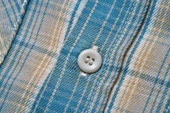 Shirts-Joe McCoy 8Hu Ombre Check Summer Flannel Shirt 112 Turquoise