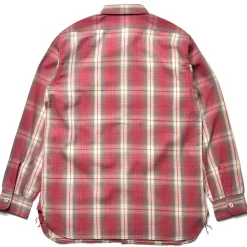 Shirts-Joe McCoy 8Hu Ombre Check Summer Flannel Shirt 080 Pink