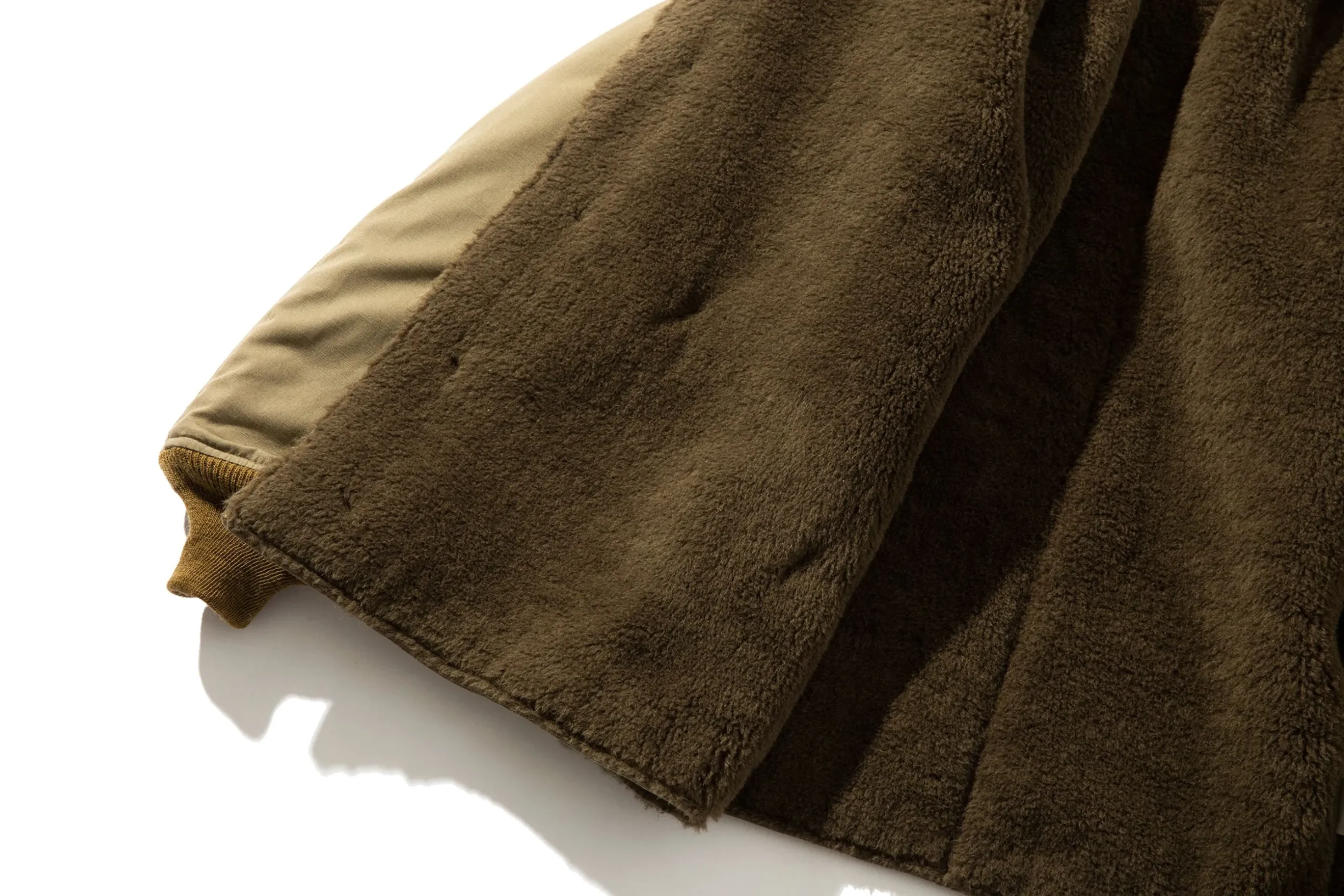 Military-The Real McCoy's Jacket, Field, Pile, O.D. Olive