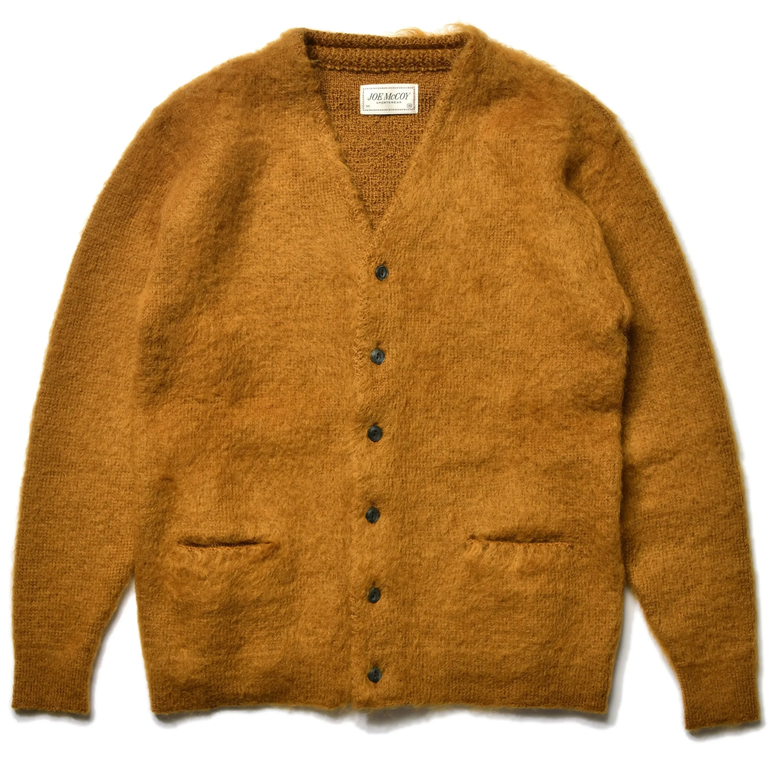 Knitwear-Joe McCoy Jm Mohair Cardigan 061 Mustard