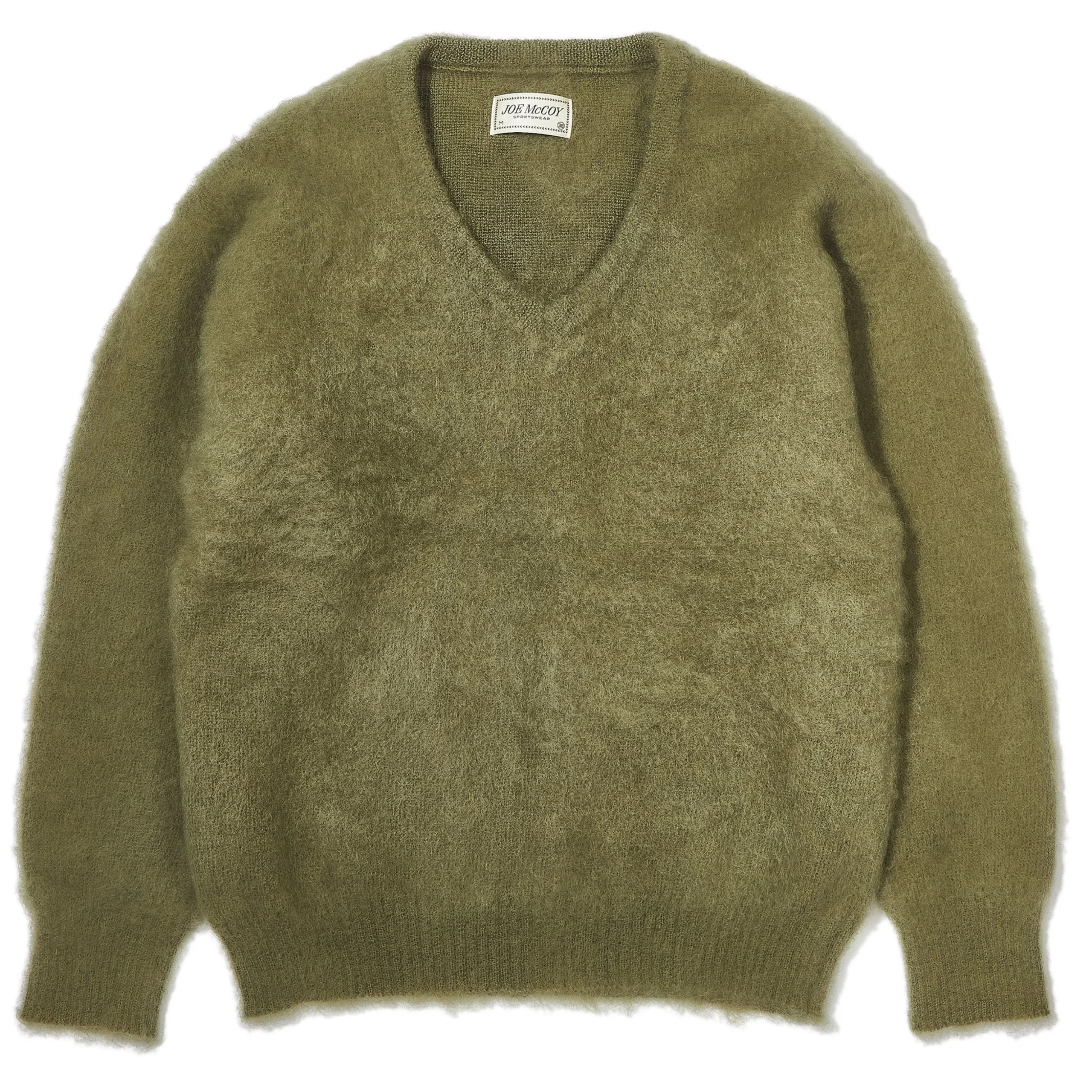 Knitwear-Joe McCoy Jm Mohair V-Neck Sweater Mint