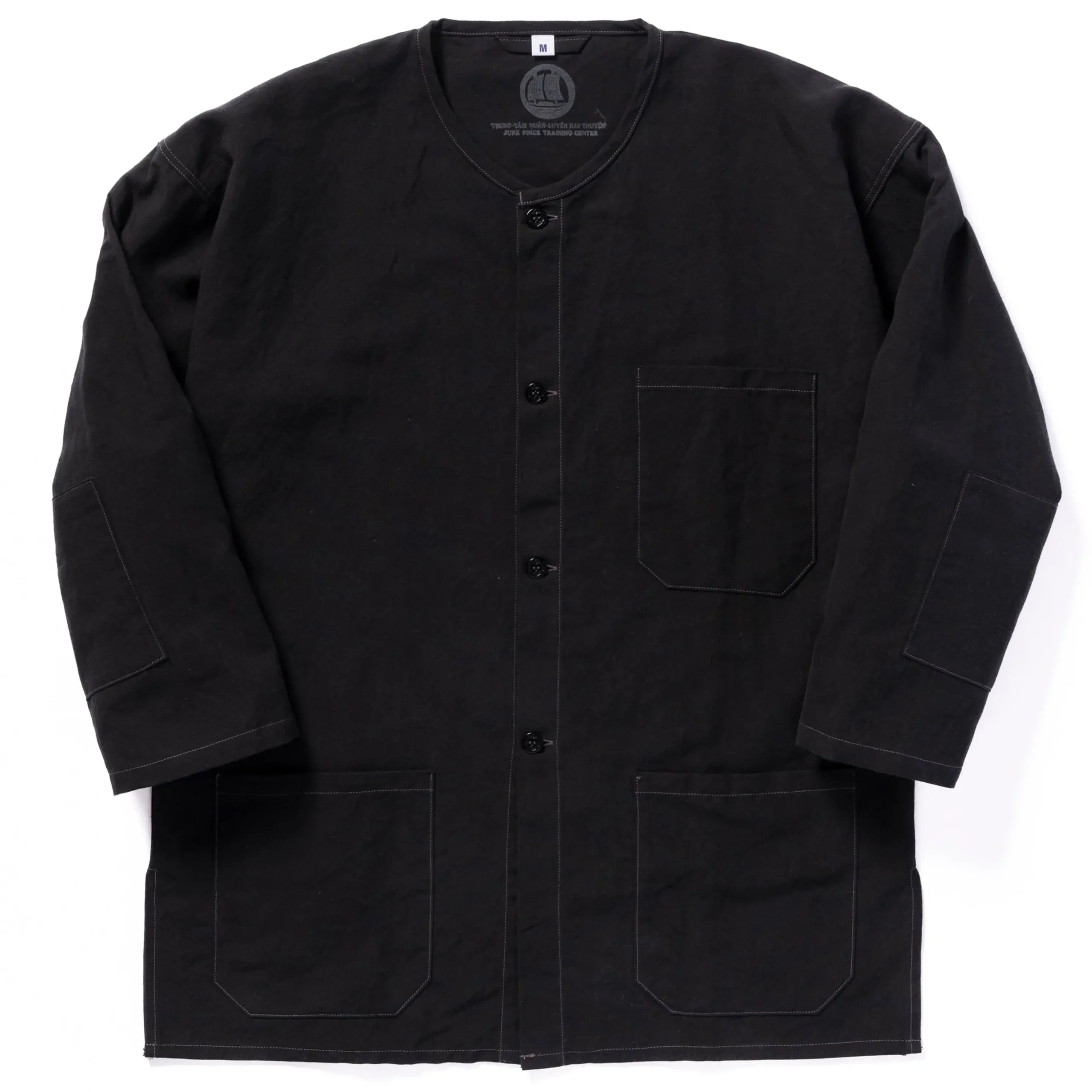 Shirts-The Real McCoy's Junk Force Pajama Shirt Black