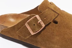 Footwear-Joe McCoy Leather Foot-Support Clogs 053 Raw Sienna