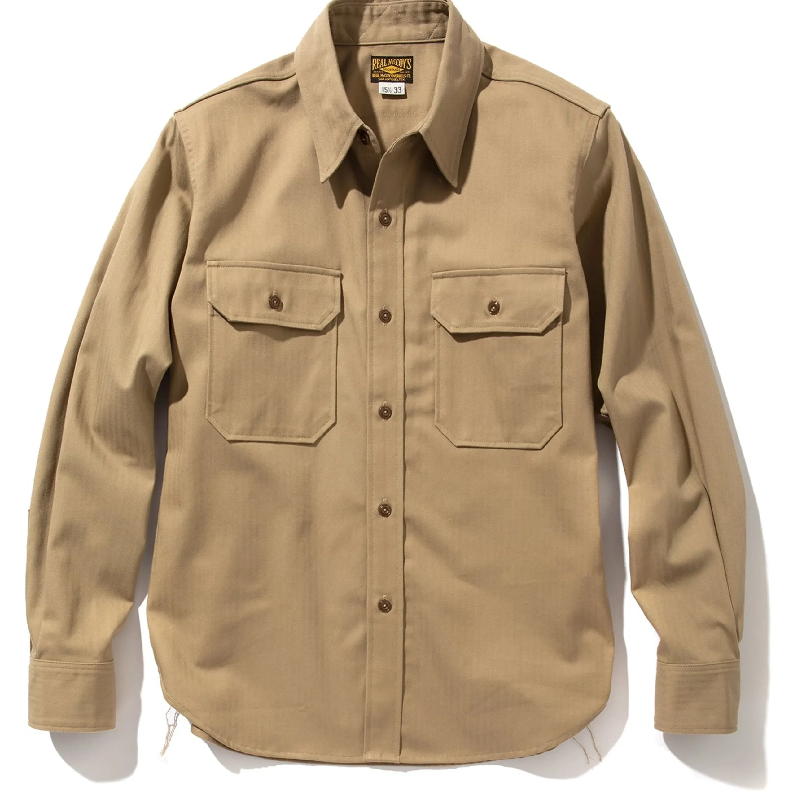 Shirts-The Real McCoy's M-38 Khaki Shirt 040 Khaki