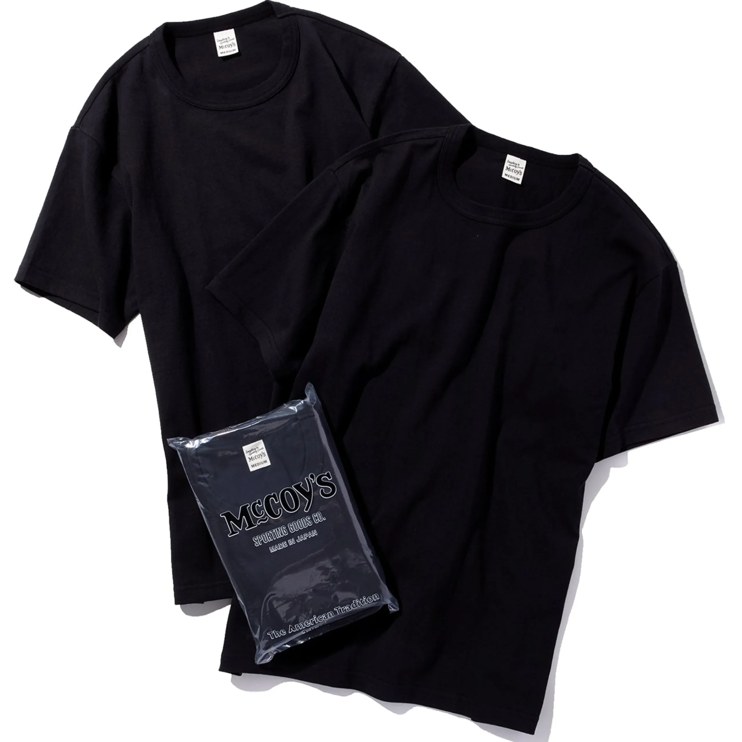T-Shirts-Joe McCoy Mccoy'S 2Pcs Pack Tee 030 Black