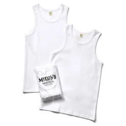 T-Shirts-Joe McCoy Mccoy'S 2Pcs Pack Undershirt 010 White