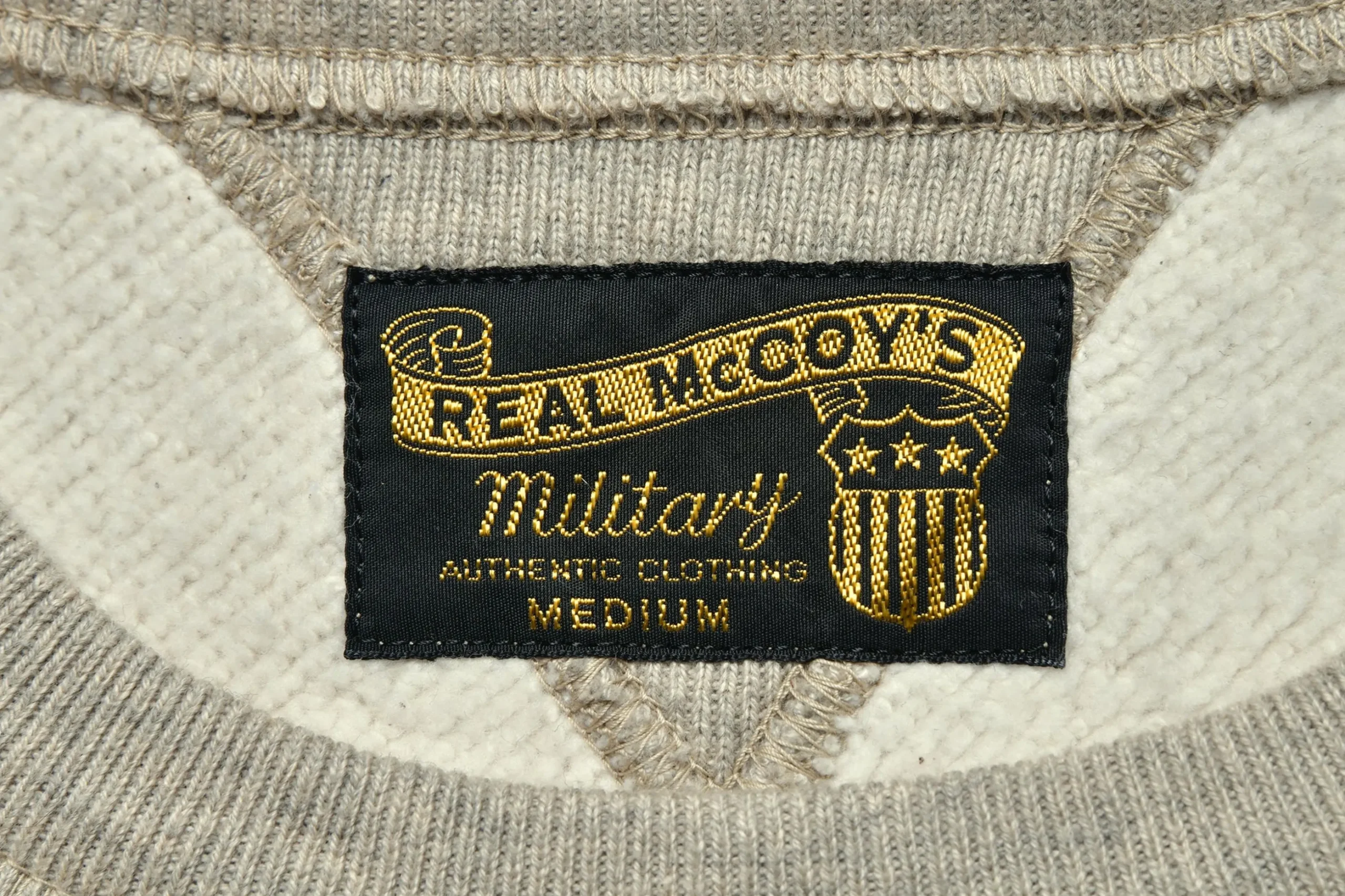 Sweatshirts-The Real McCoy's Military Print Sweatshirt / Red Ball Highway 013 Oatmeal