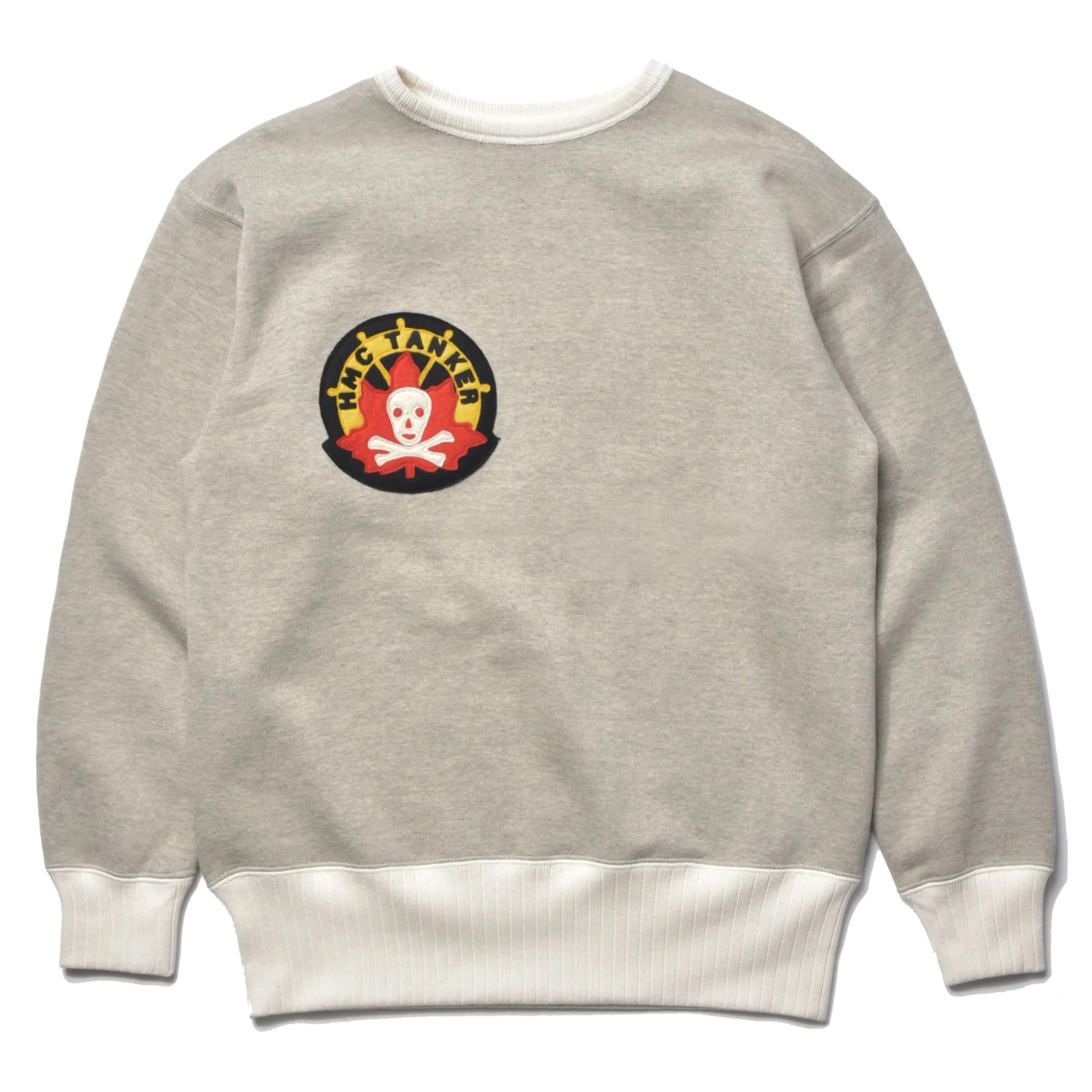 Sweatshirts-The Real McCoy's Military Print Sweatshirt / Hmc Tanker Oatmeal