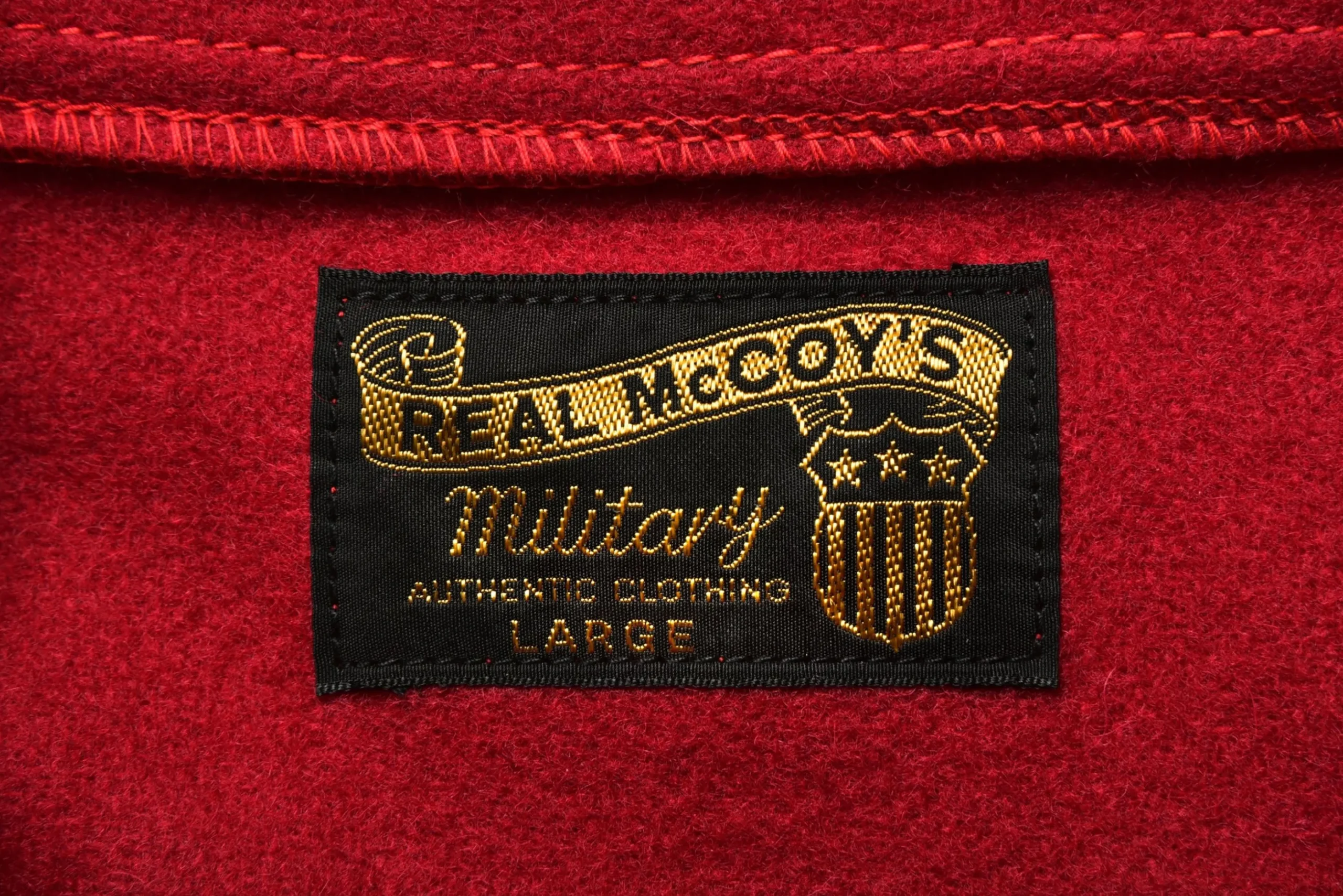 Shirts-The Real McCoy's Military Souvenir Wool Shirt / U.S. Navy Red