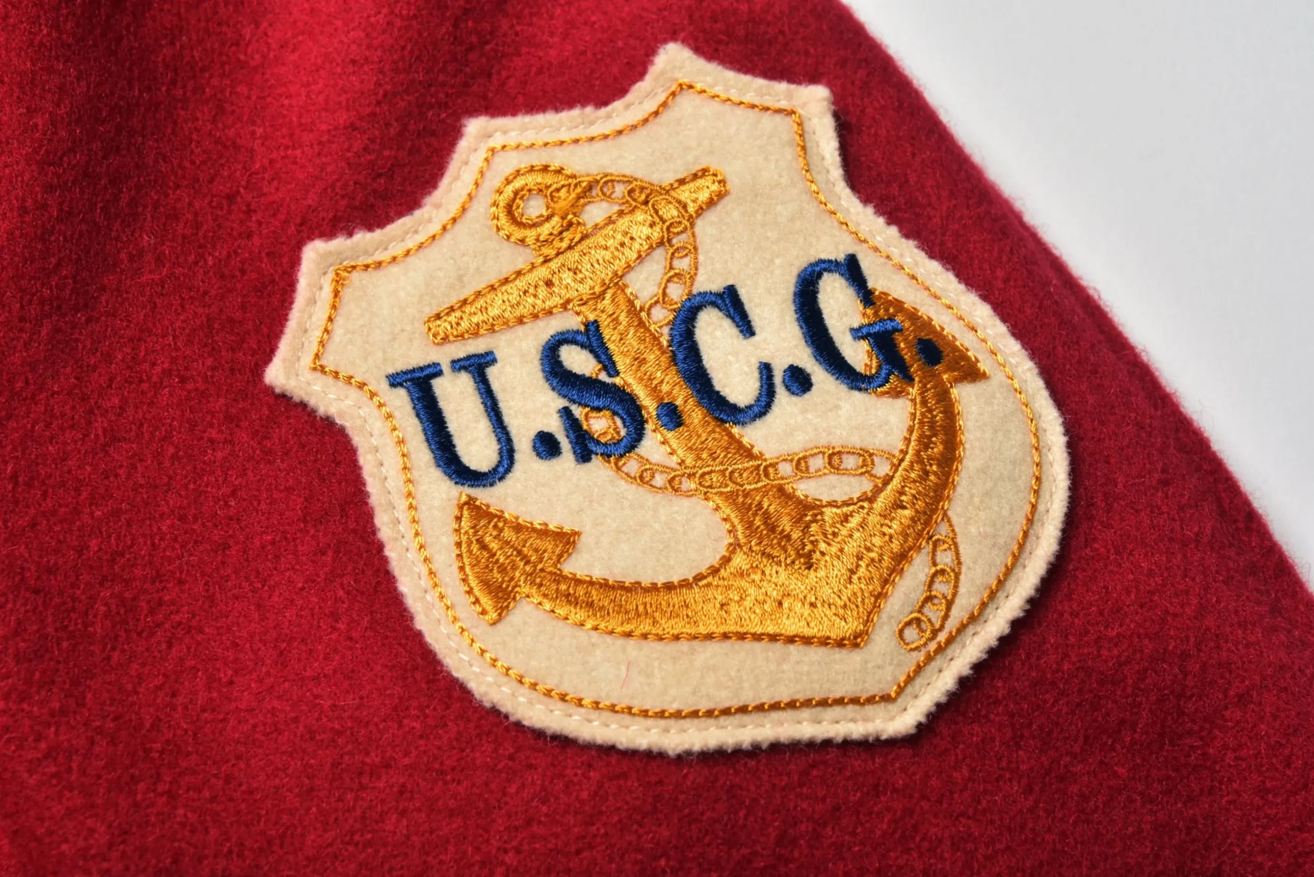 Shirts-The Real McCoy's Military Souvenir Wool Shirt / U.S. Navy Red