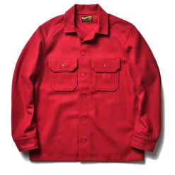 Shirts-The Real McCoy's Military Souvenir Wool Shirt Red