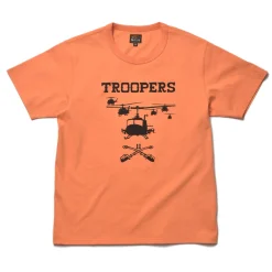 T-Shirts-The Real McCoy's Military Tee / Troopers 71 Tangerine