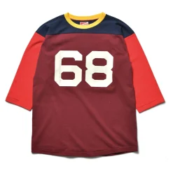 T-Shirts-Joe McCoy Multi-Tone Football Tee / 68 Tri-Color