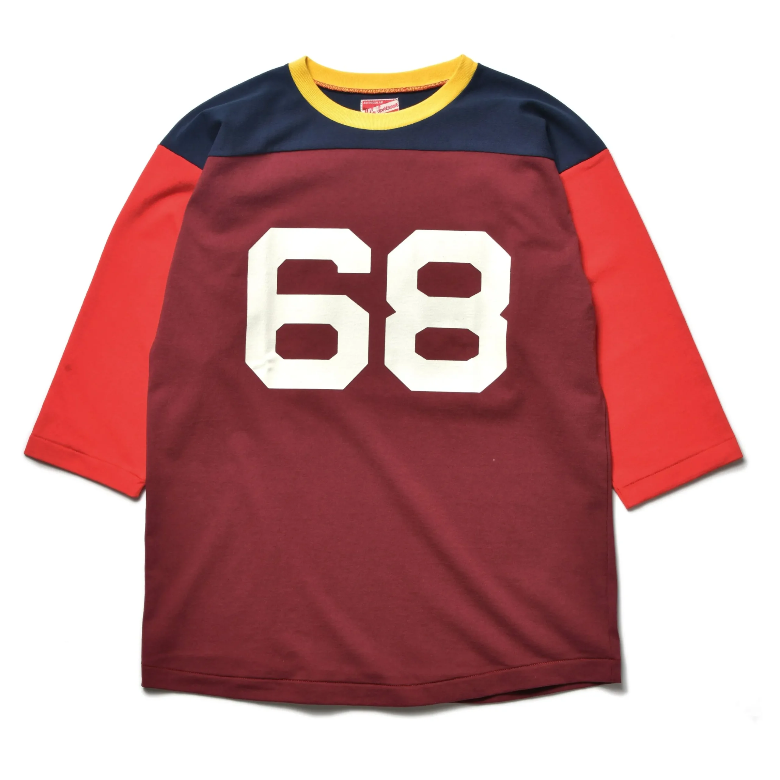 T-Shirts-Joe McCoy Multi-Tone Football Tee / 68 Tri-Color