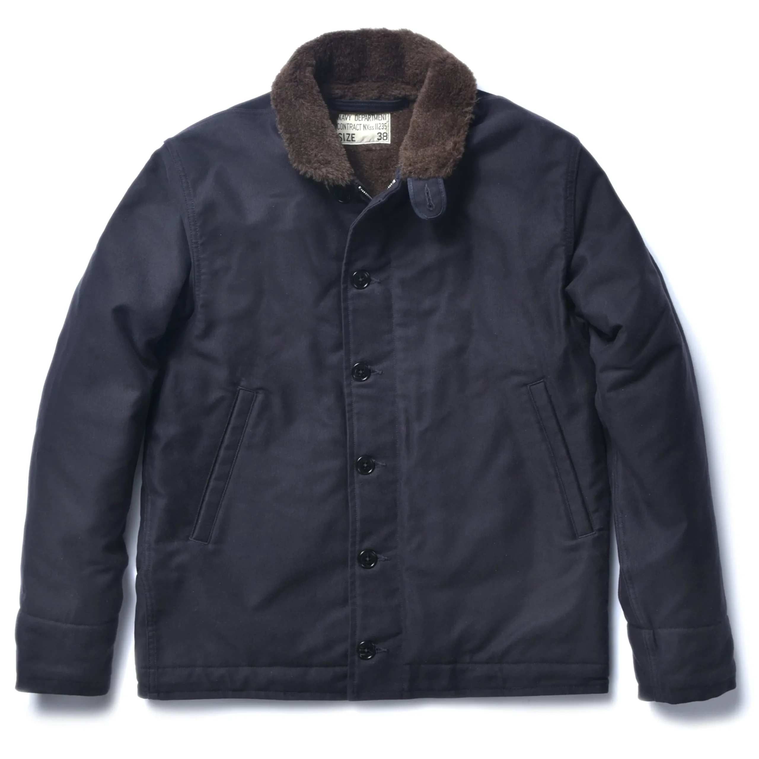 Military-The Real McCoy's N-1 Deck Jacket ( ) / Stencil Navy