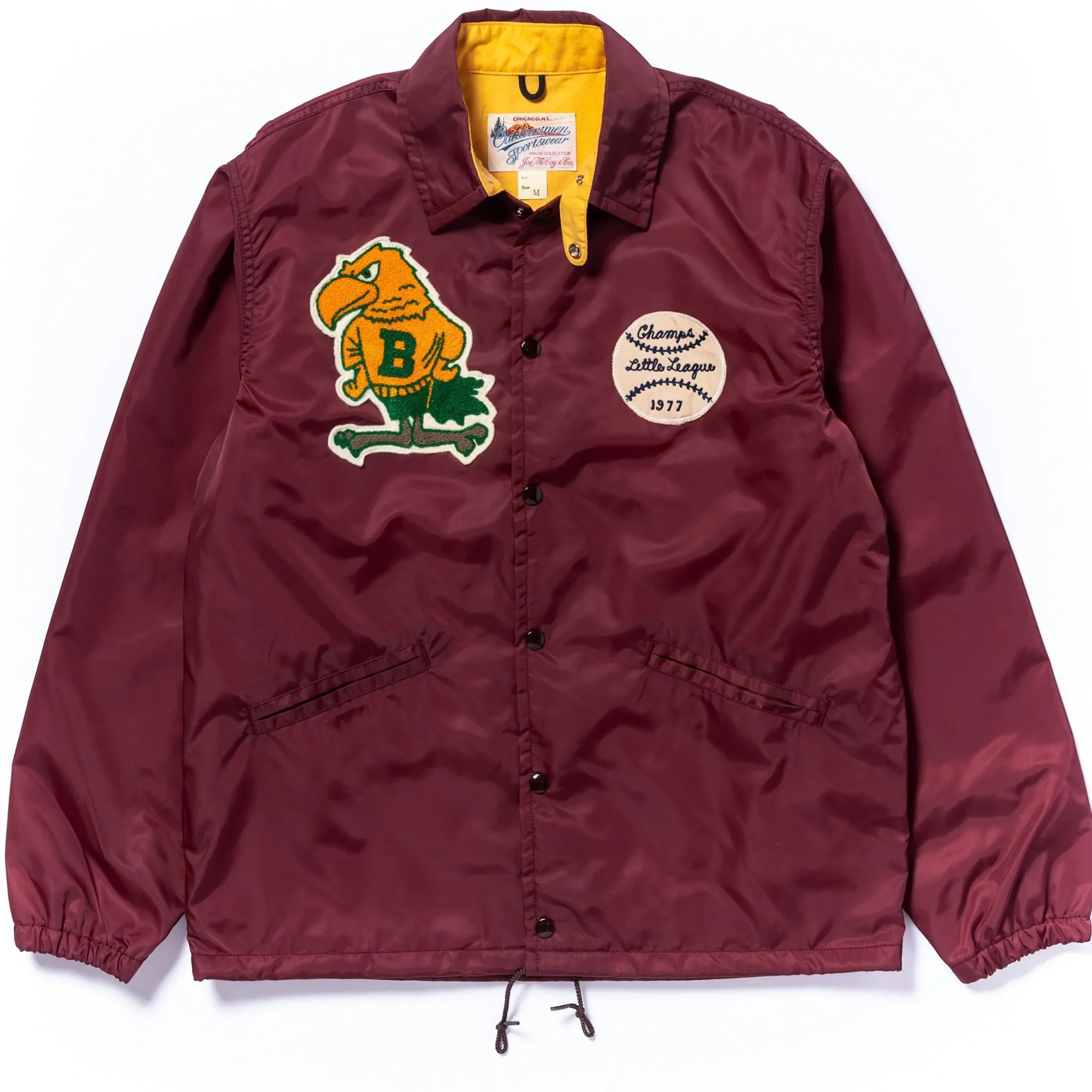 Recreation-Joe McCoy Nylon Coach Jacket / Birdies Burgundy