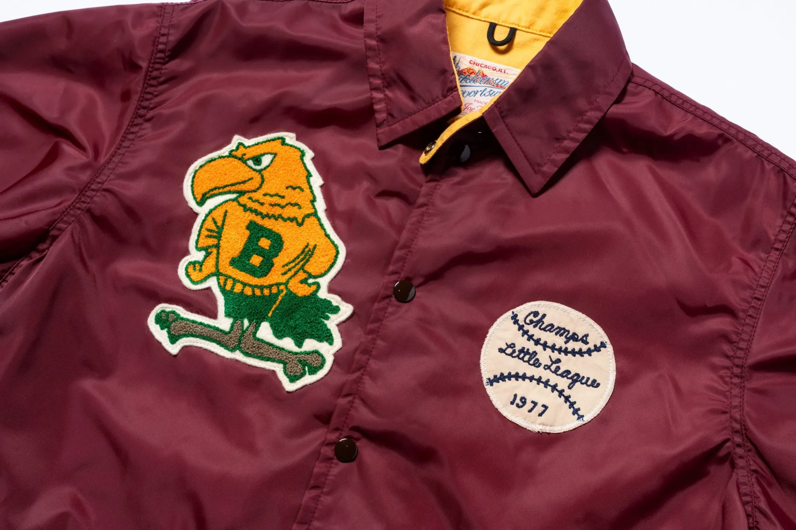 Recreation-Joe McCoy Nylon Coach Jacket / Birdies Burgundy
