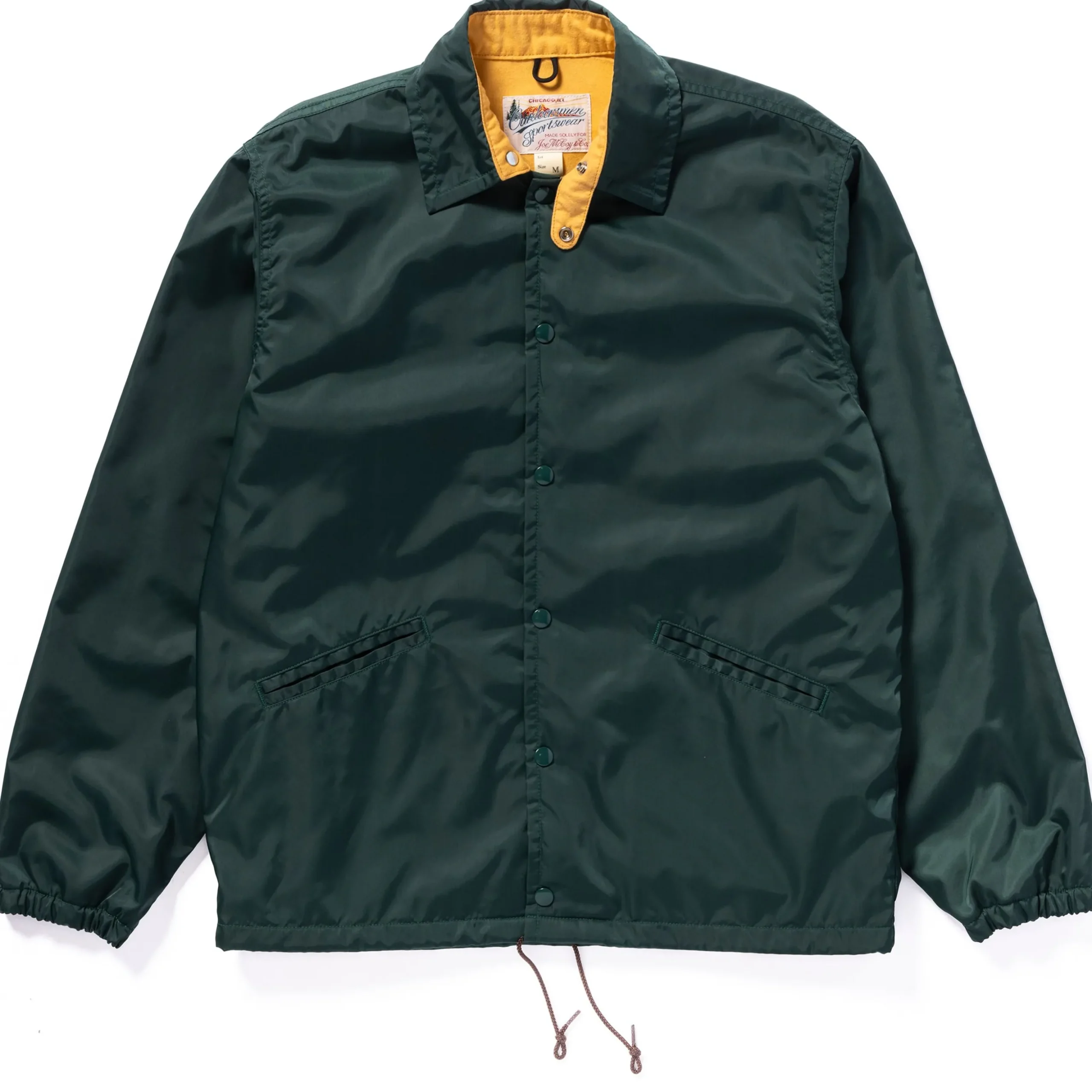 Recreation-Joe McCoy Nylon Cotton Lined Coach Jacket Forest