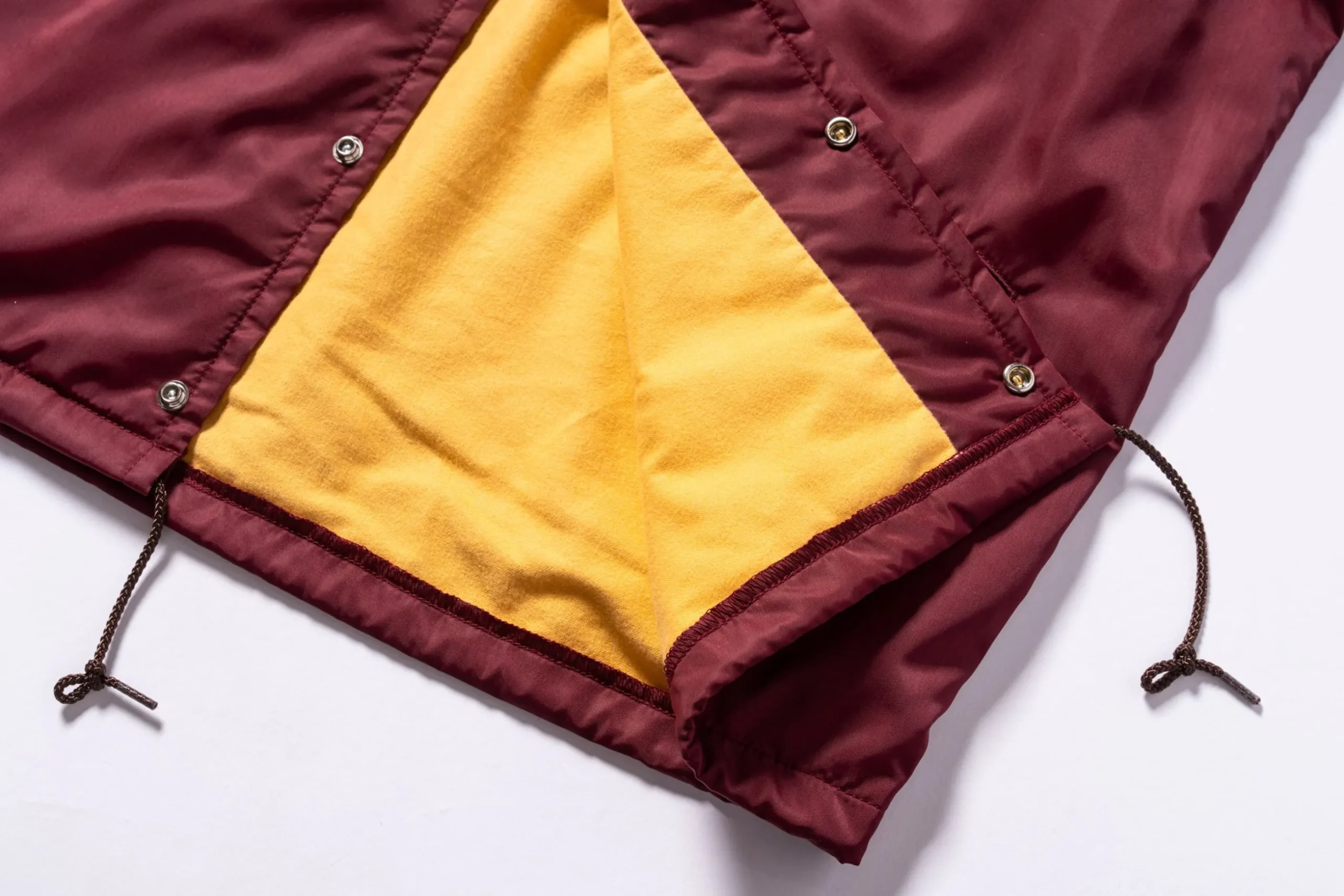 Recreation-Joe McCoy Nylon Cotton Lined Coach Jacket Burgundy
