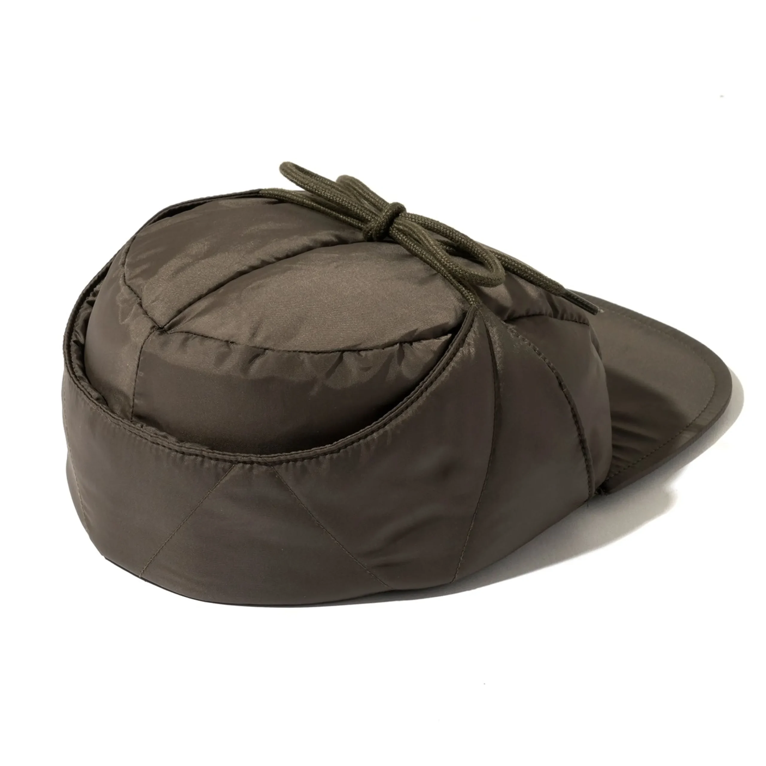 Hats-Joe McCoy Nylon Quilted Down Cap Olive