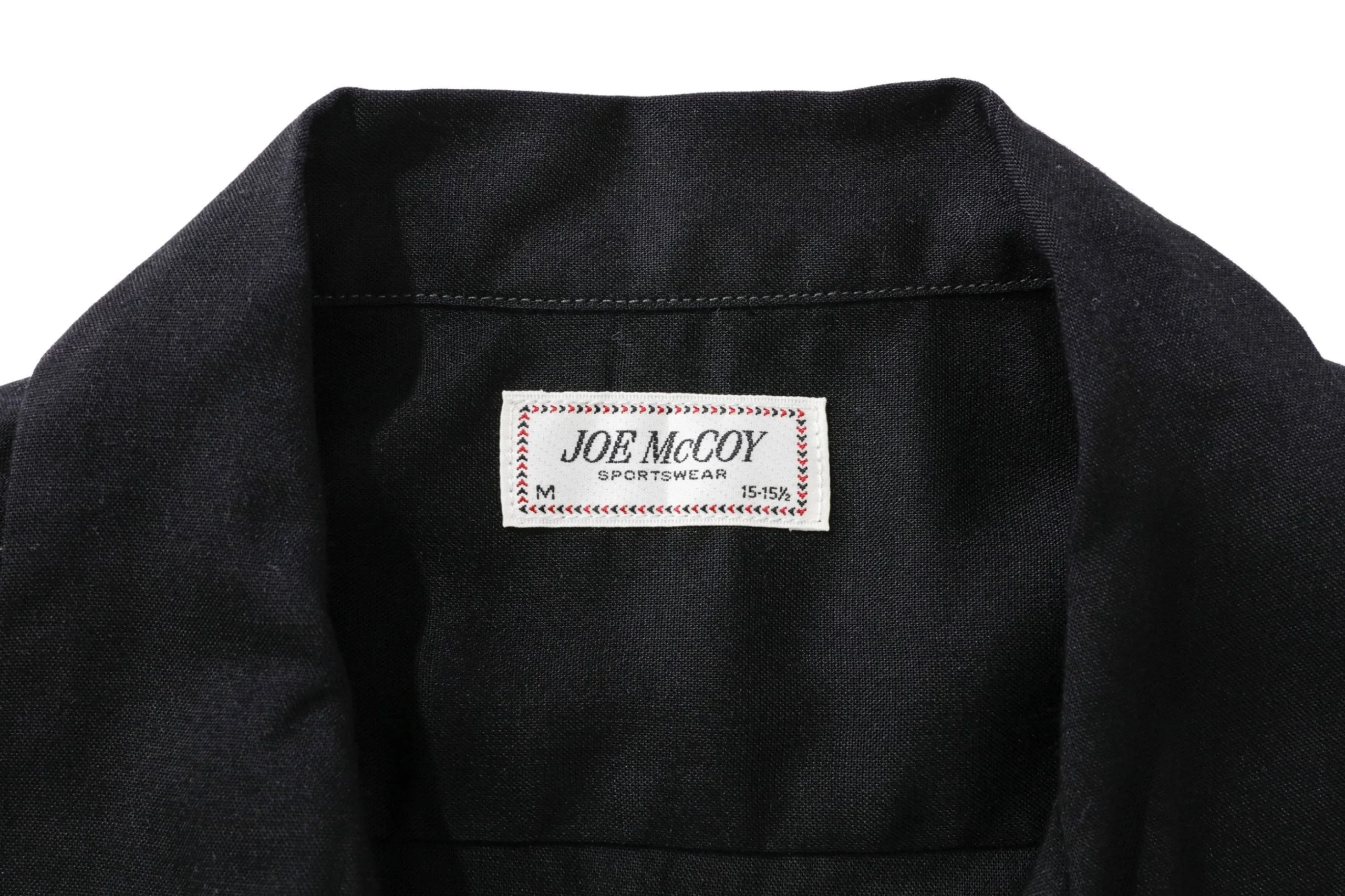 Shirts-Joe McCoy Open Collar Rayon Shirt Black