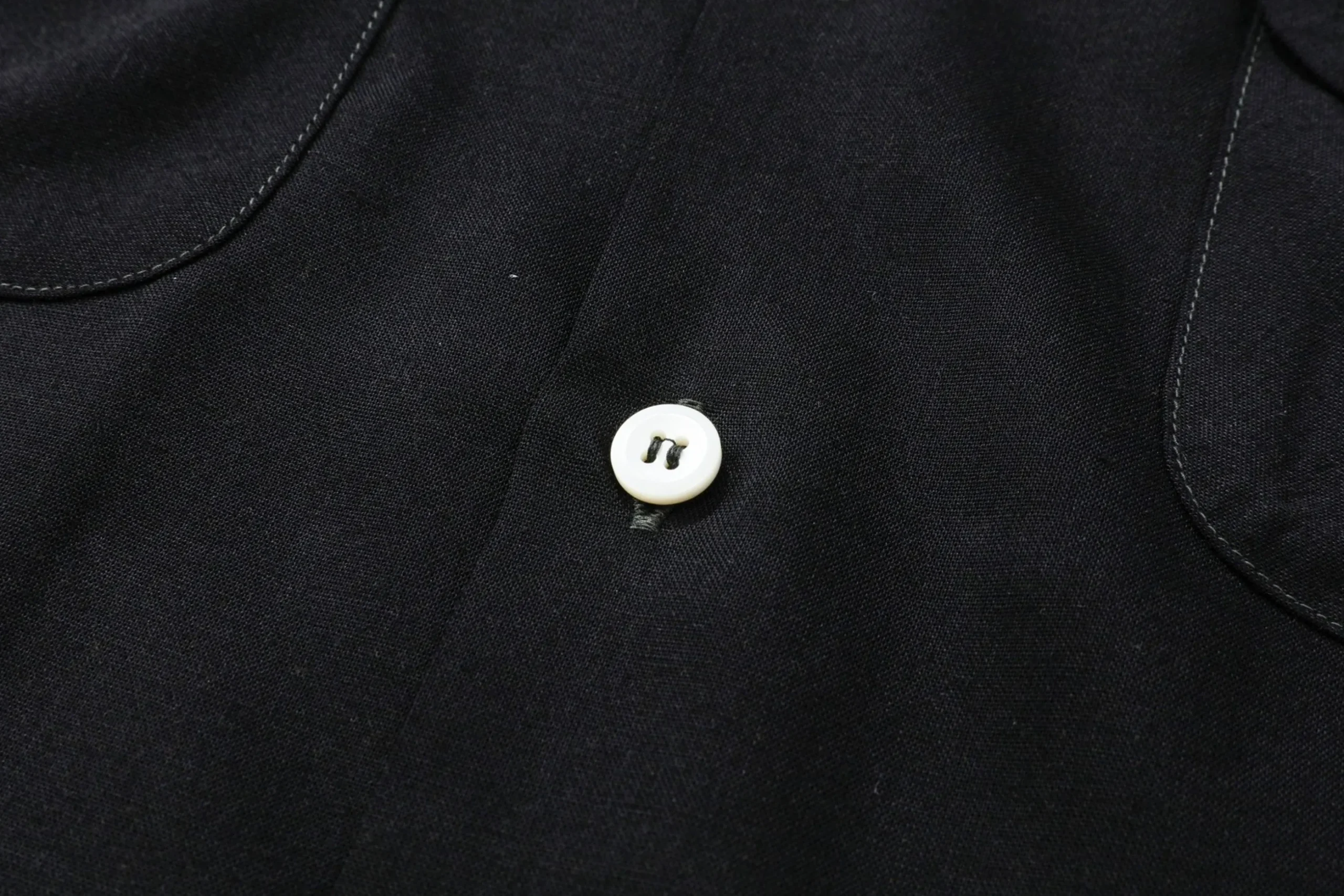 Shirts-Joe McCoy Open Collar Rayon Shirt Black