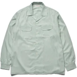 Shirts-Joe McCoy Open Collar Rayon Shirt (Ss22) 161 Mint