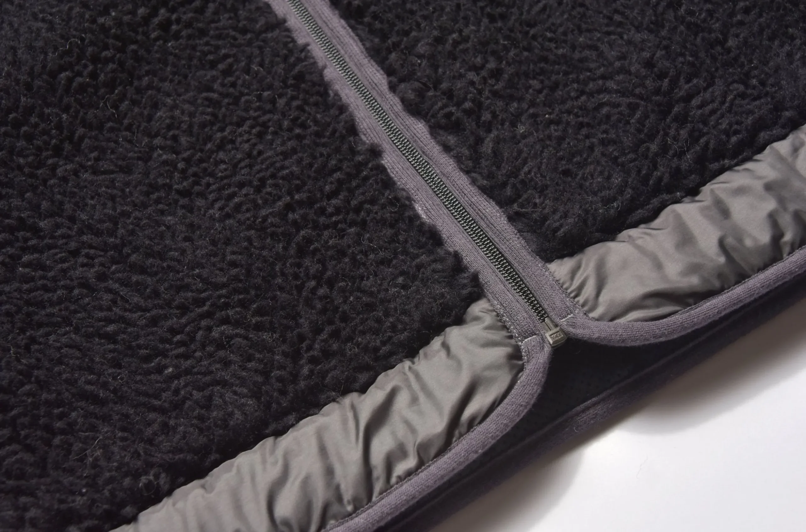 Recreation-Joe McCoy Outdoor Wool Pile Hooded Jacket Black