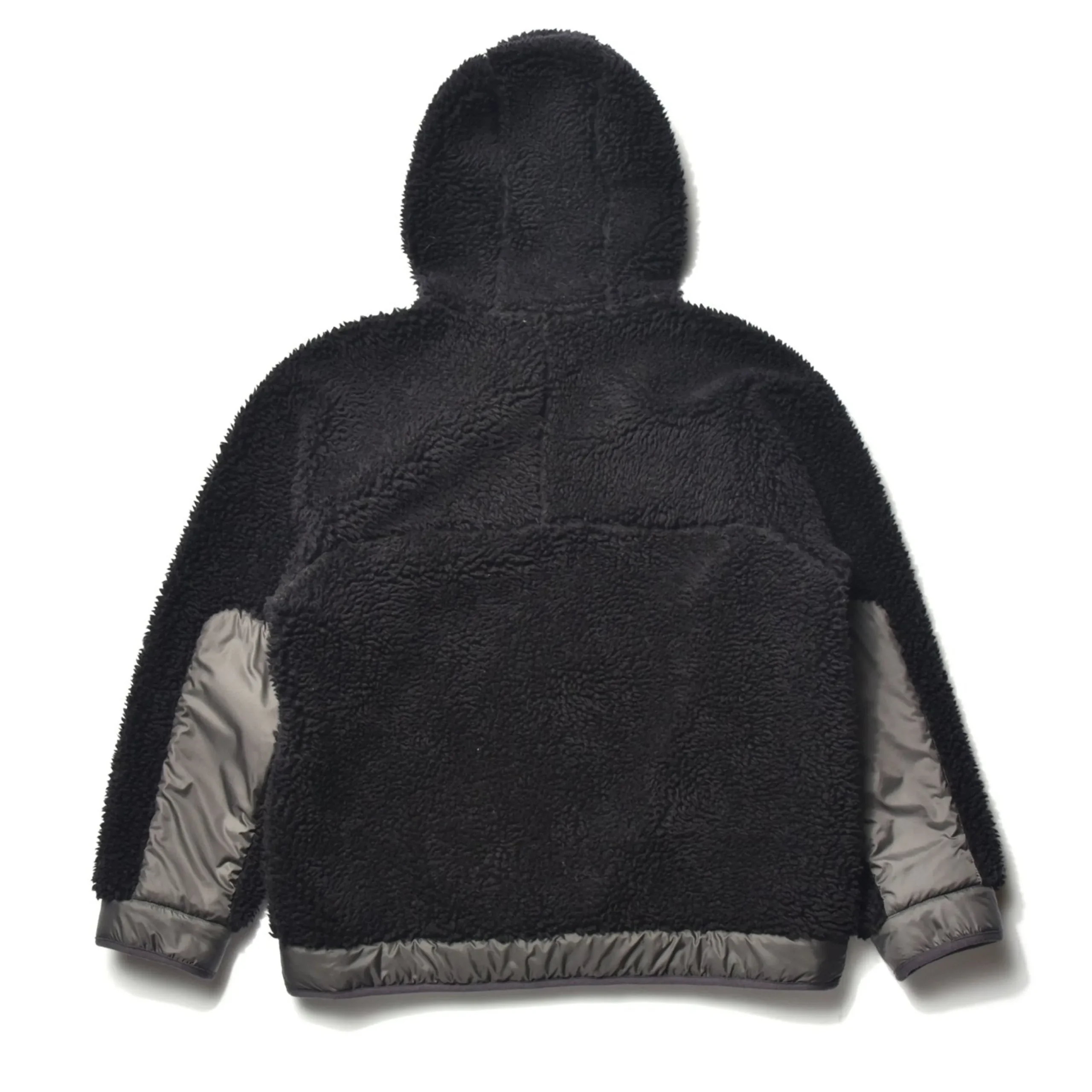 Recreation-Joe McCoy Outdoor Wool Pile Hooded Jacket Black