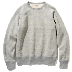 Sweatshirts-Joe McCoy 9Oz. Loopwheel Raglan Sleeve Sweatshirt 028 Ash Grey