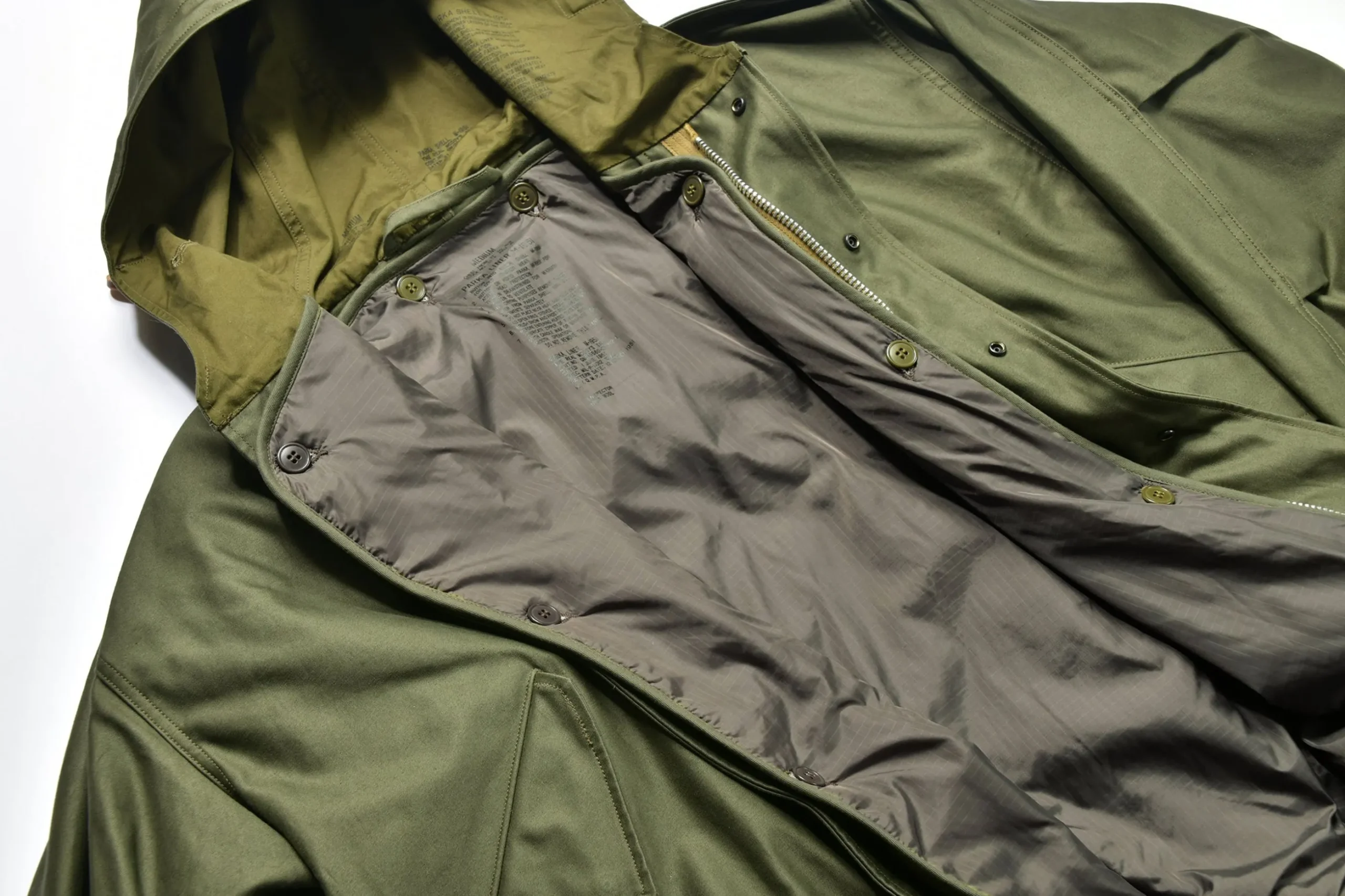 Military-The Real McCoy's Parka, Liner, M-1951 (Fw22) 150 Olive