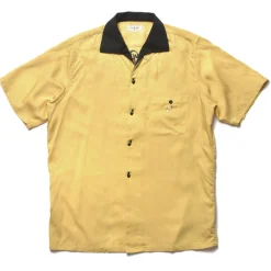 Shirts-Joe McCoy Rayon Bowling Shirt / Jolly Roger 060 Yellow