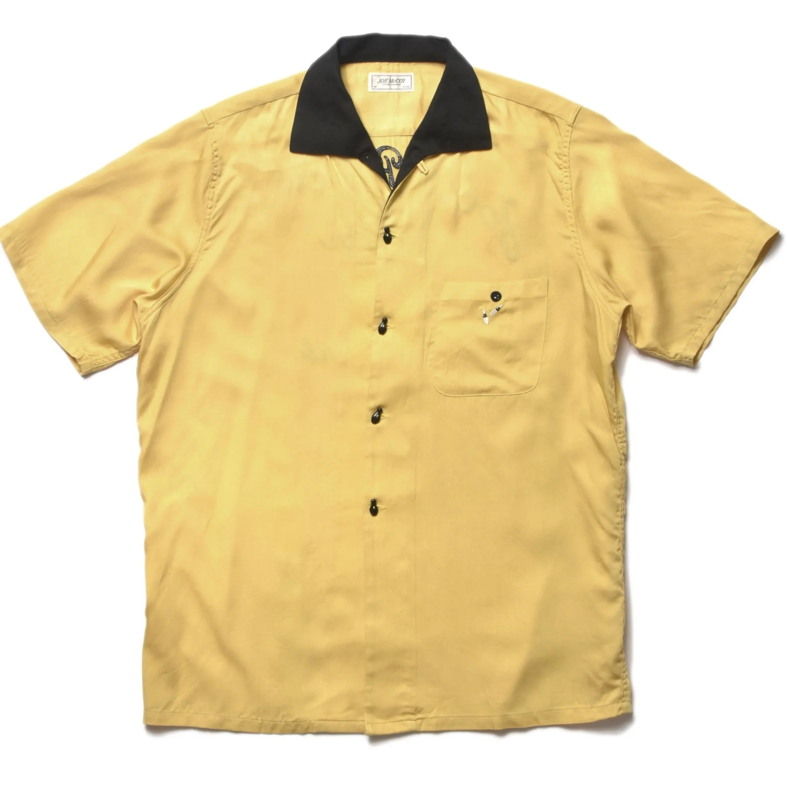 Shirts-Joe McCoy Rayon Bowling Shirt / Jolly Roger 060 Yellow