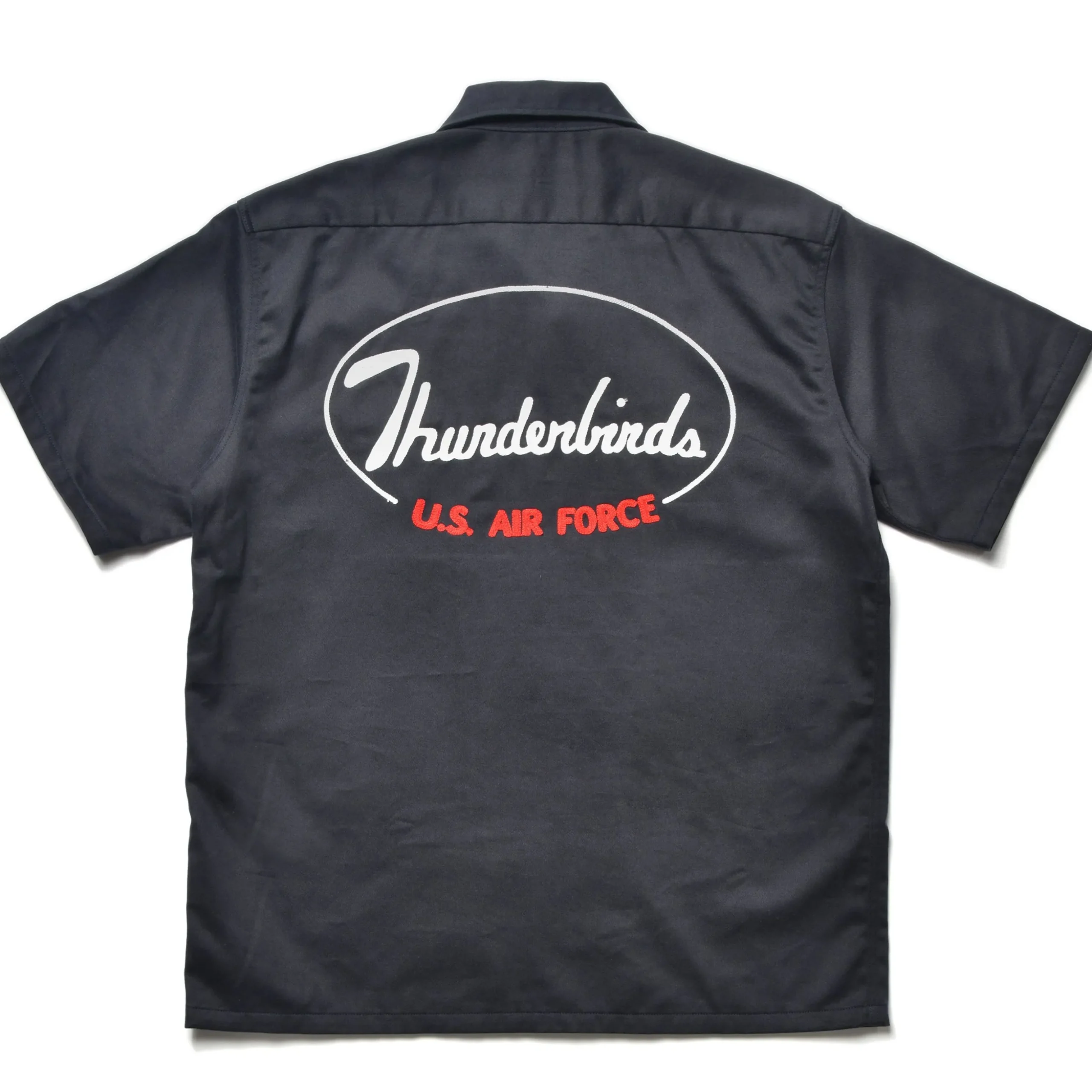 Shirts-The Real McCoy's Rayon Open Collar Shirt / Thunderbirds 140 Navy