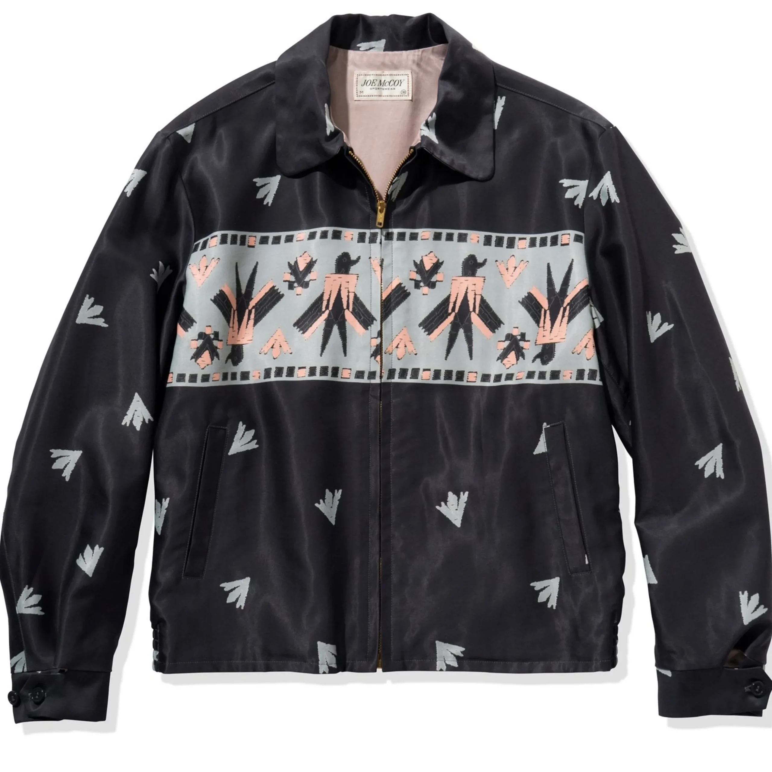 Recreation-Joe McCoy Rayon Thunderbird Blouson Md Blue