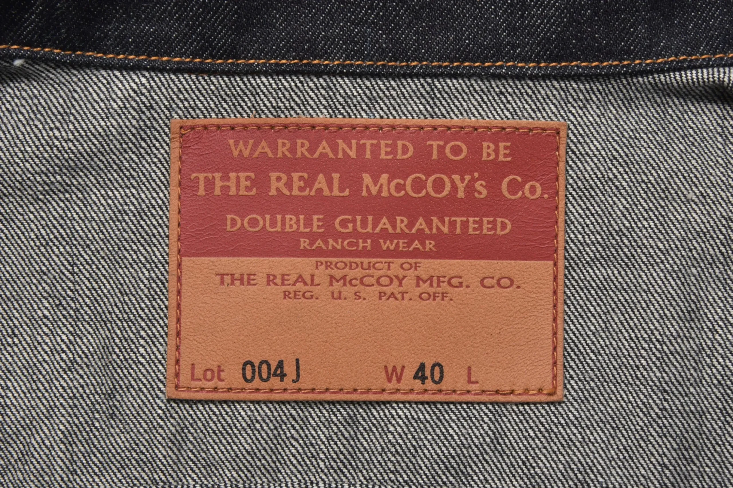 Denim-Joe McCoy Real Mccoy'S Lot. 004J 141 Indigo