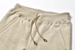Sweatpants-Joe McCoy Ribbed Sweatpants / Dunbar Stencil 013 Oatmeal