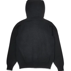 Knitwear-Joe McCoy 30S Hooded Knit Sweater Black