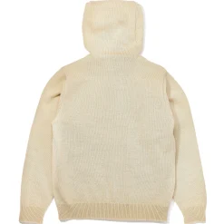 Knitwear-Joe McCoy 30S Hooded Knit Sweater Ecru