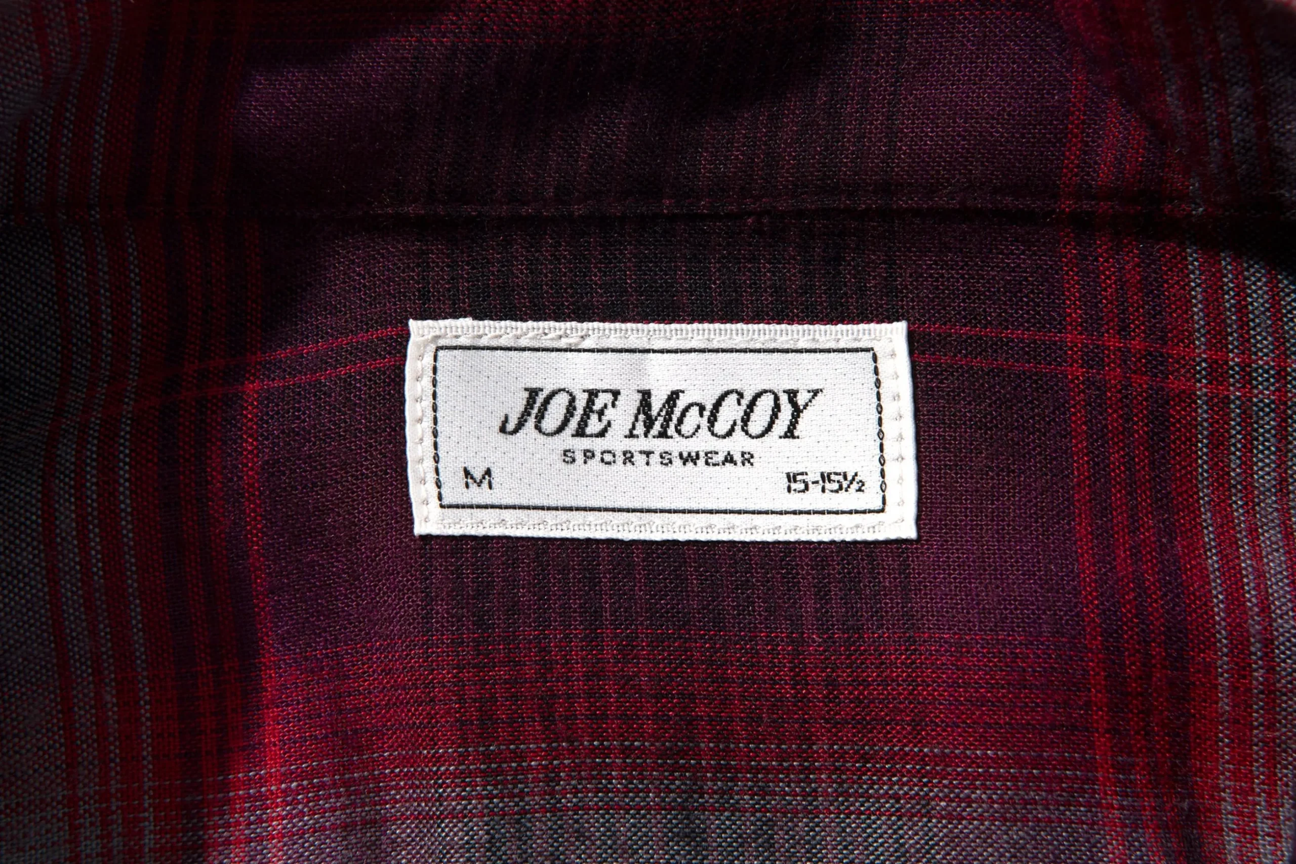Shirts-Joe McCoy Shadow Check Rayon Shirt Crimson