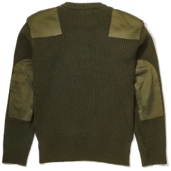 Knitwear-The Real McCoy's Sweater, Service Wool Olive