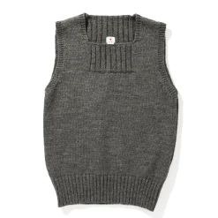 Knitwear-The Real McCoy's Sweater, Sleeveless Grey