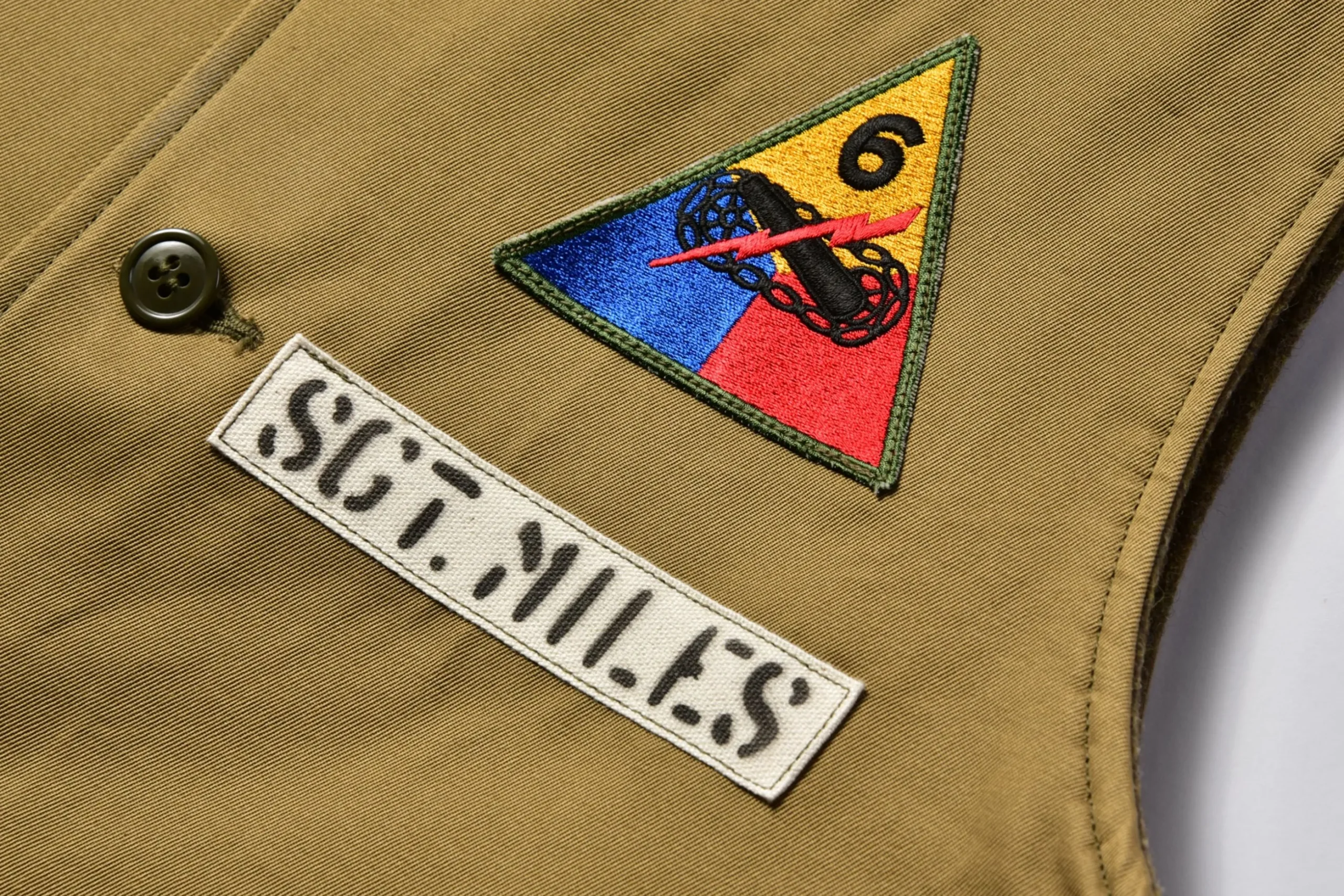 Vests-The Real McCoy's Tanker Vest / 6Th Armed Div. Khaki